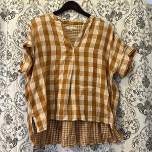 Madewell Checkered Blouse